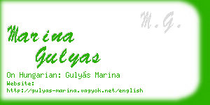 marina gulyas business card