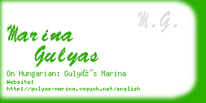 marina gulyas business card